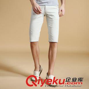 褲子 DK夏裝新款男式休閑褲男士時(shí)尚五分褲青少年韓版直筒中腰5分褲