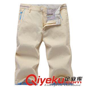 褲子 DK夏裝新款男式休閑褲男士時(shí)尚五分褲青少年韓版直筒中腰5分褲原始圖片2