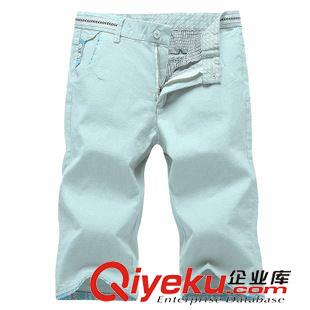 褲子 DK夏裝新款男式休閑褲男士時(shí)尚五分褲青少年韓版直筒中腰5分褲原始圖片3