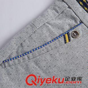 褲子 DK2015夏季男式休閑褲韓版時(shí)尚男士五分褲棉麻中腰5分褲男原始圖片3