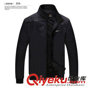 夾克衛(wèi)衣 風(fēng)衣 運動男秋休閑風(fēng)衣青少年時尚滌綸純色開衫立領(lǐng)休閑外套9907批發(fā)