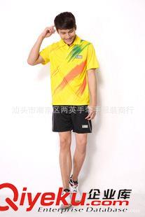 ----情侶套裝區--- 五彩繽紛圖案 羽毛球服 吸濕排汗男女情侶翻領 休閑韓國隊套裝