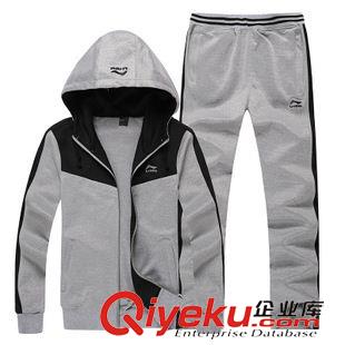 長套春秋款 春休閑運動套裝男女裝連帽情侶款運動服套裝南韓絲男士運動套裝原始圖片3
