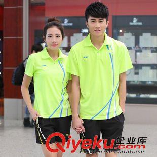 短褲短袖 2015新款針織運動套裝女夏團體服短袖情侶套裝男速干透氣乒乓球服