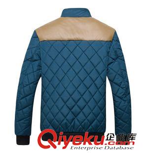 休閑夾克 潮男士休閑冬裝加厚修身型純色保暖棉衣立領品牌棉服韓版外套2015