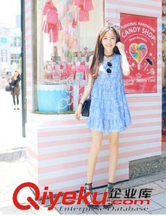 2015新款連衣裙 2015夏裝新品女裝裙子 韓版森系刺繡碎花高腰無袖大擺連衣裙原始圖片3