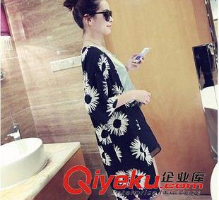2015雪紡衫 2015夏季新款雪紡風(fēng)衣女士防曬衣服韓版外搭短袖薄女外套長款開衫原始圖片2