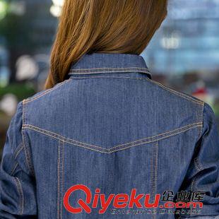 9月秋冬二期新款 2015年秋季新款大碼女裝牛仔連衣裙原始圖片2