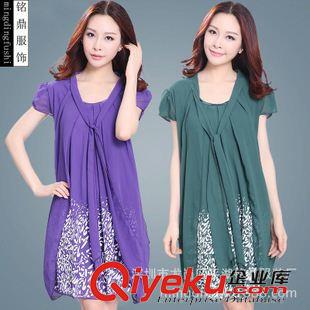 羽絨服|馬甲背心 韓版女裝 新款條紋牛仔連衣裙女裝批發兩件套褲裙一件代發夏40402