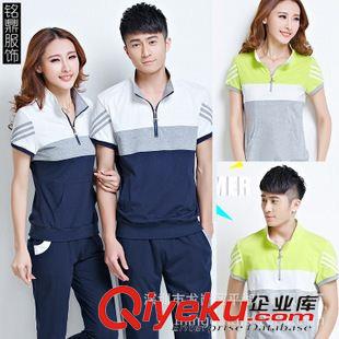 休閑運(yùn)動(dòng)套裝 2015夏季短袖衛(wèi)衣時(shí)尚情侶套裝 新款男女休閑運(yùn)動(dòng)班服批發(fā)40585原始圖片3