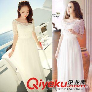 夏季 2015夏裝新款品牌女裝 韓版假兩件女打底裙 印花雪紡連衣裙40403