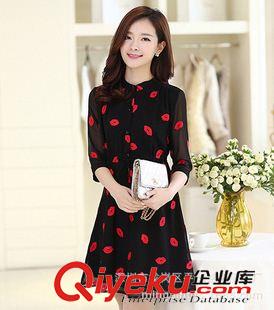夏季 一件代發2015夏季時尚品牌女裝代理 新款韓版修身連衣裙40503原始圖片3