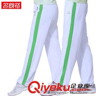 南韓絲 名朗格春夏季新款休閑白色運動長褲男女情侶款運動褲健身操團體服原始圖片3