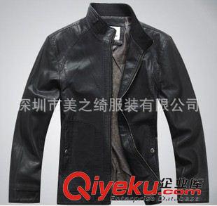 皮衣 夾克 廠家直銷供應pu水洗皮衣加工 誠信品牌做工精致原始圖片3