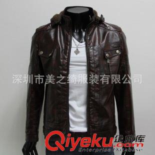 皮衣 夾克 訂做男式新款修身保暖PU皮衣歐美大碼秋裝男士商務休閑皮衣