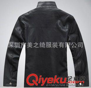 皮衣 夾克 供應(yīng)新款男士zp皮衣休閑夾克皮衣韓版定做生產(chǎn)廠家原始圖片3