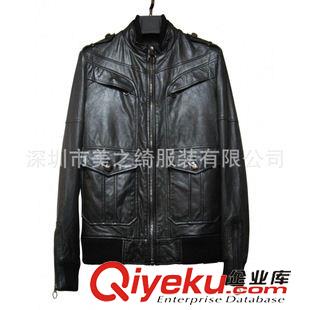 皮衣 夾克 供應(yīng)2013新款PU男裝皮夾克 訂做男式摩托車皮革服裝 防雨保暖皮衣