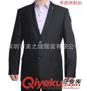 西裝 西服 深圳廠家加工訂做修身時(shí)尚高檔條紋男士西裝西服 可按樣版定制原始圖片3