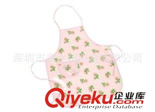 廣告圍裙 廠家直銷tj圍裙格子邊卡通花朵韓版廚房衣時尚防污圍裙批發訂做