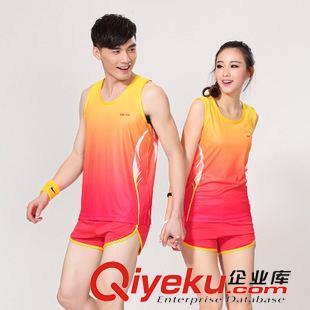 田徑服 廠家直銷批發(fā)1581 1582zp巧越情侶款田徑服套裝運動套裝跑服原始圖片2