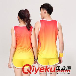 田徑服 廠家直銷批發(fā)1581 1582zp巧越情侶款田徑服套裝運動套裝跑服原始圖片3